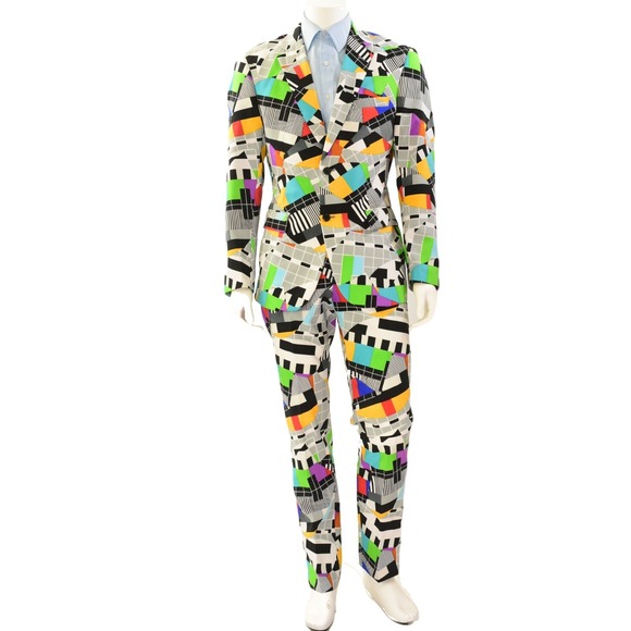 OppoSuits Other - OppoSuits Multi-Color Geometric Suit 2-Button Blazer 42 Flat Front Pants